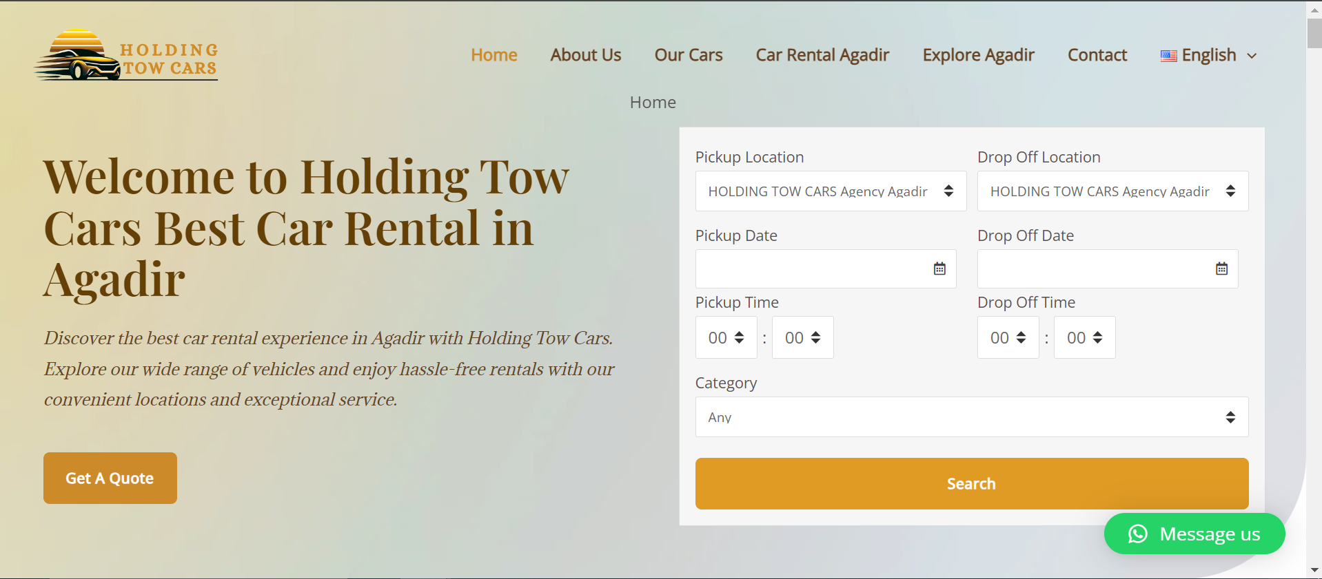 Car Rental Company Website