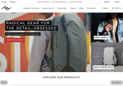 Peak Design saves on shipping cost & ups revenue