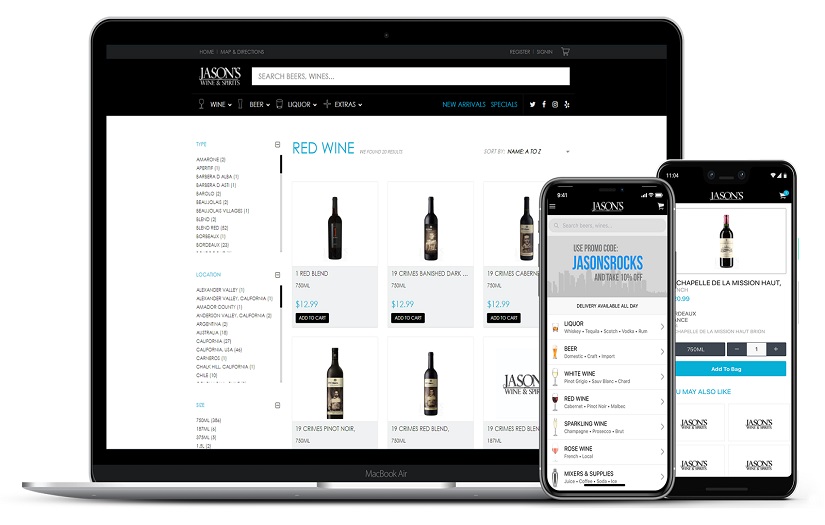 Wine and Spirits Mobile APPs with Website Development