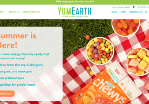 YumEarth Shopify Website redesign