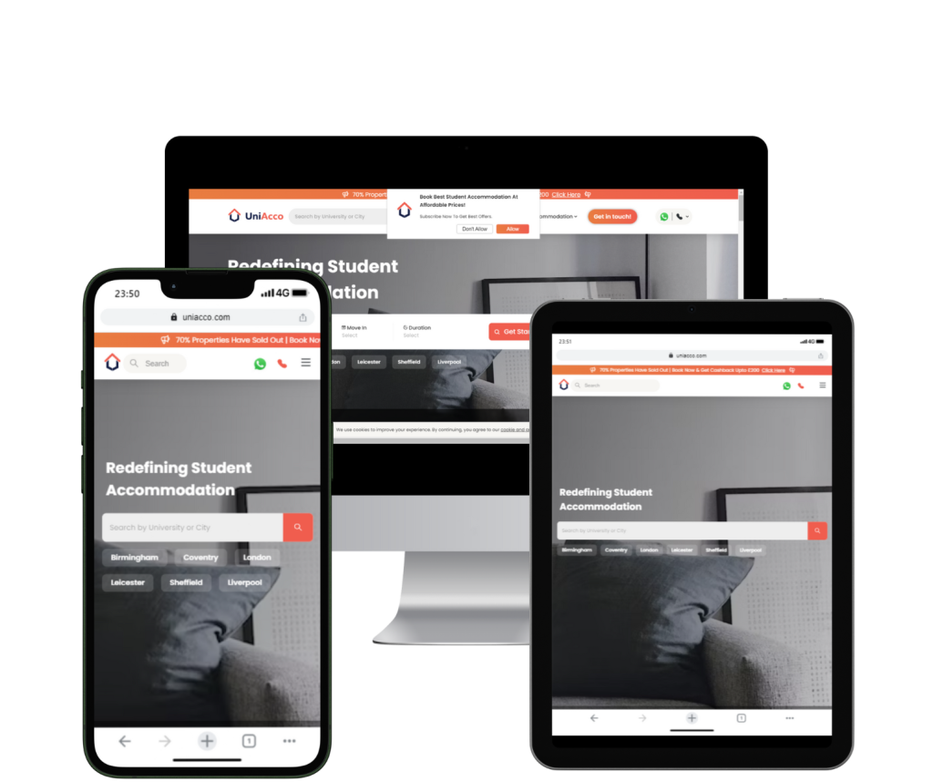 UniAcco – Website Optimization & SEO for Student Housing Platform