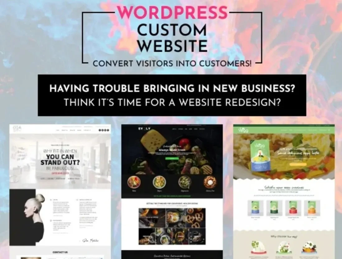 I Will Help You With a custom wordpress website design for your business